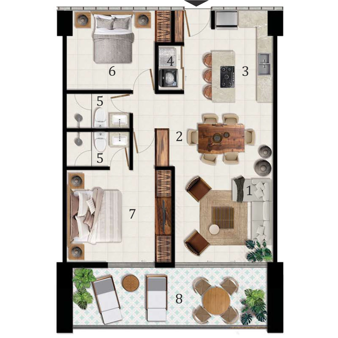 Arama Bay departamentos