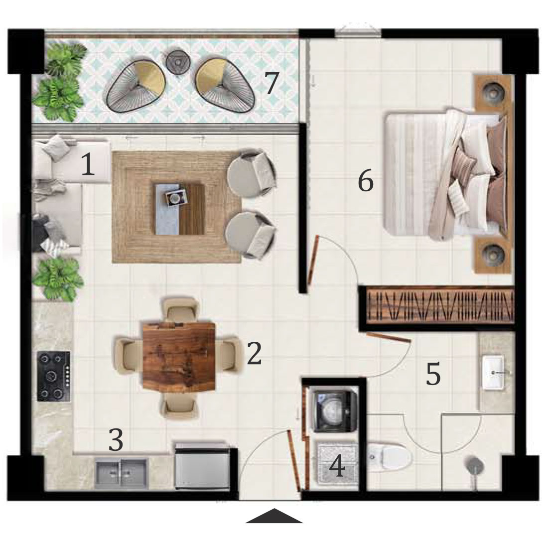 Arama Bay departamentos